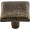 Elements 1-1/8" Overall Length Distressed Antique Brass Square Glendale Cabinet Knob 525ABM-D - alternate 2